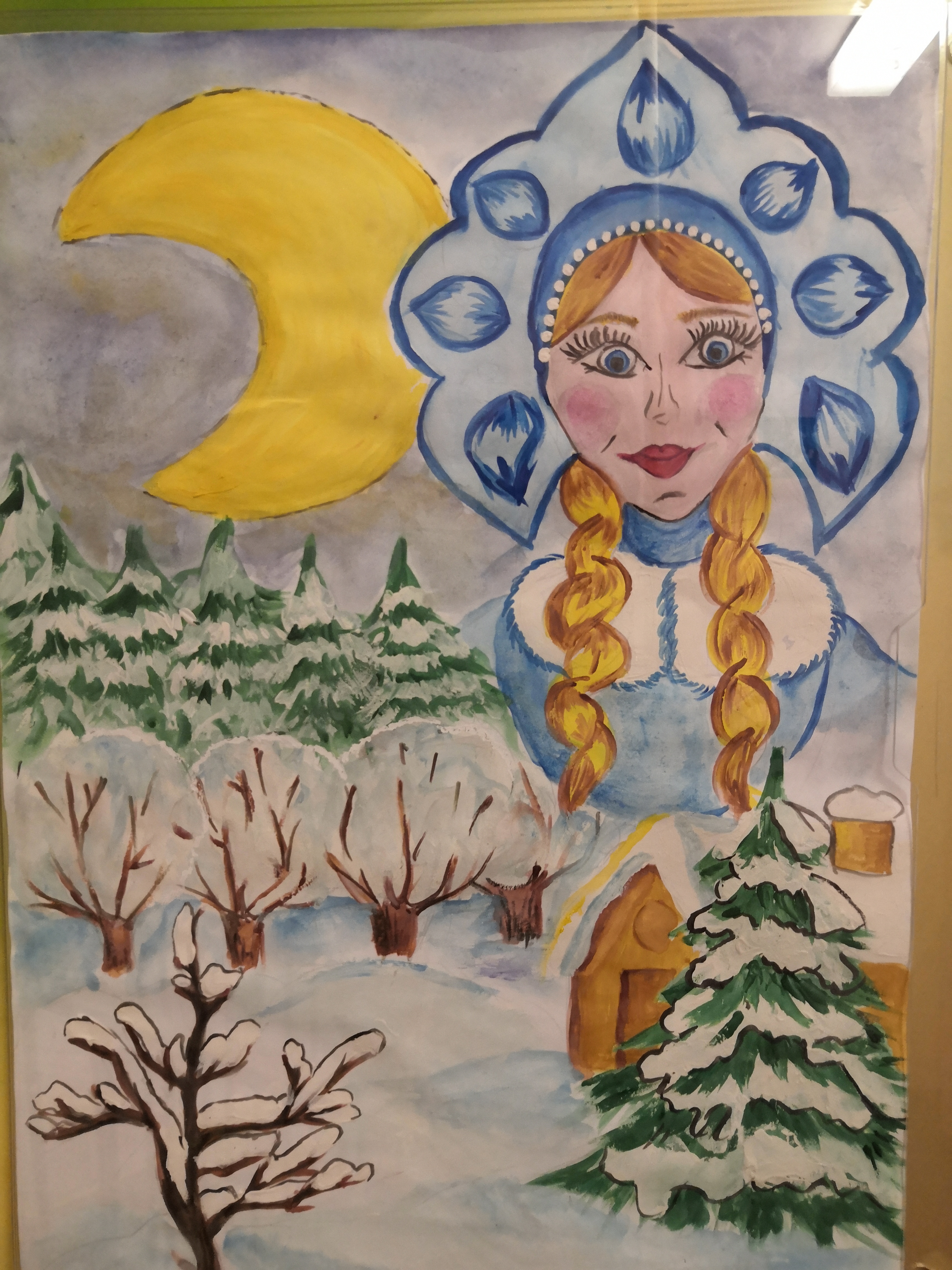 Рисунок на тему красавица зима